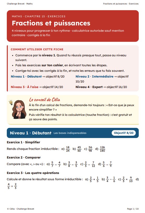 Exercices corrigés et détaillés